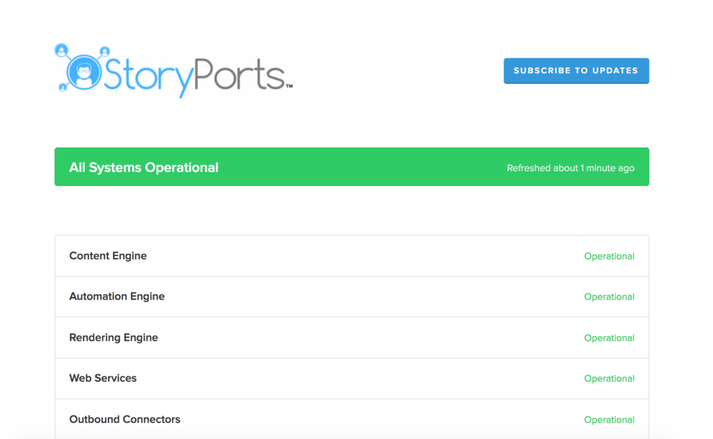 StoryPorts System Status
