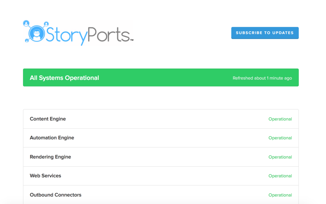 Introducing StoryPorts Status Page